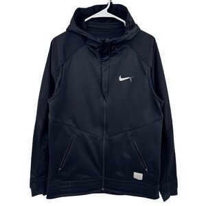 Nike Hyper Elite Basketball Hoodie Mens Large Black Full Zip Jacket 851962-010
